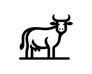 Full body cow icon in bold black