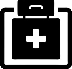 Hospital Clipboard Silhouette Vector Illustration