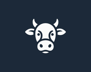 Creative cow symbol for farm business logo