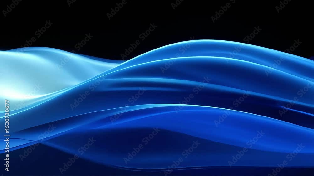 Poster Abstract Blue Waves: Dynamic Fluid Motion in Dark Background