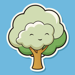 cartoon tree vector illustration
