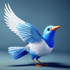 Obraz premium blue bird flying