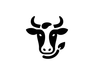cow face symbol for logo design
