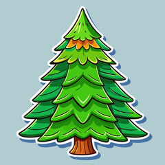 christmas tree vector illustration