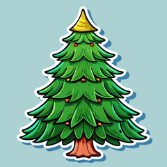 christmas tree vector illustration