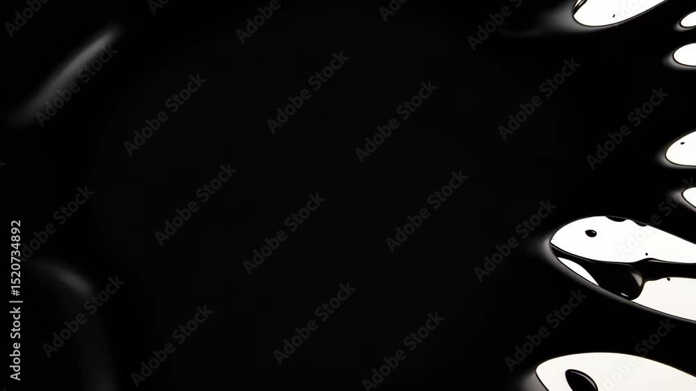 Aufkleber drop of black ink splashes on a clean white background creating an artistic effect in visual art, a 