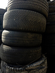 Industrial storage of used tires for recycling and sustainable environmental management