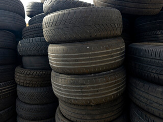 Industrial storage of used tires for recycling and sustainable environmental management