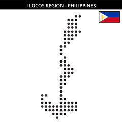 Big dots map of ilocos-region in Philippines