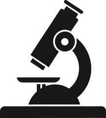 Medical Microscope Slide Silhouette Vector Illustration