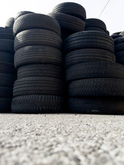 Industrial storage of used tires for recycling and sustainable environmental management