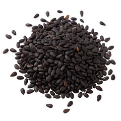 black sesame isolated on white background