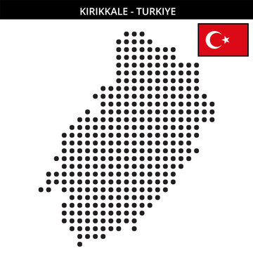 Big dots map of kirikkale in Turkiye