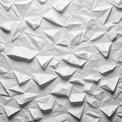 Obraz premium White blank crumpled paper texture background creased old poster texture backdrop surface empty for text