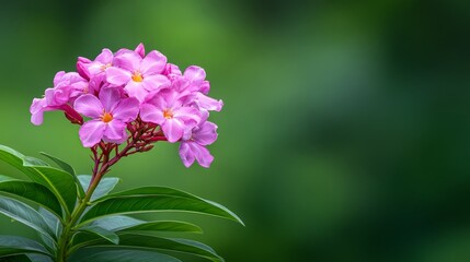 Obraz premium Beautiful Pink Blossom Amidst Lush Green Foliage