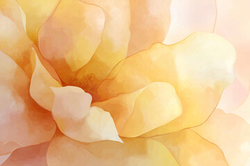 Yellow rose watercolor painting in soft pastel style