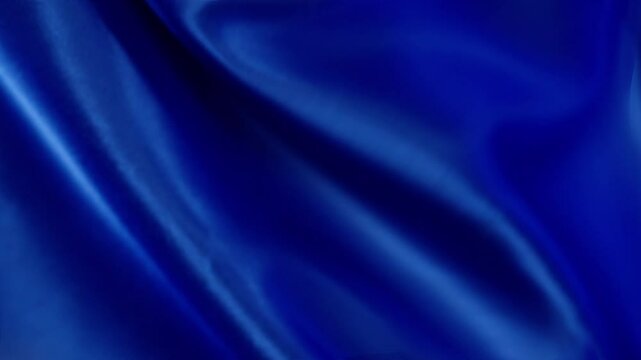 abstract blue background with silk folded drapery, fashion wallpaper with levitating cloth