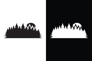 Forest icon vector on White Background ,Vector Art Illustration on white background.