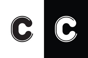 Naklejka premium C letter icon vector on White Background ,Vector Art Illustration on white background.