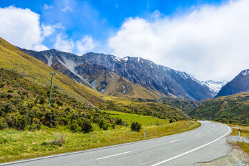 Road to Mt Cook, South Island, New Zealand