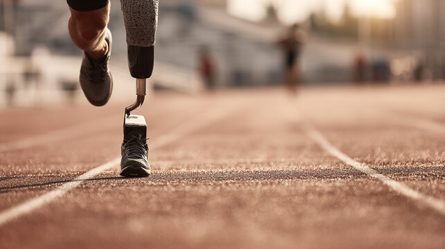 Determination and Empowerment: Disabled Athlete with Fashionable Prosthetic Leg Demonstrates Speed and Resilience in Track and Field Competition