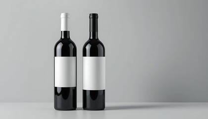 wine bottles product mockup