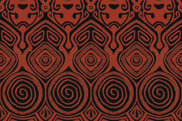 “Eternal Echoes”


A bold red and black pattern of spirals and diamonds, symbolizing life’s cycles and strength. Inspired by tribal art, it’s perfect for fabrics, decor, and bold, cultural