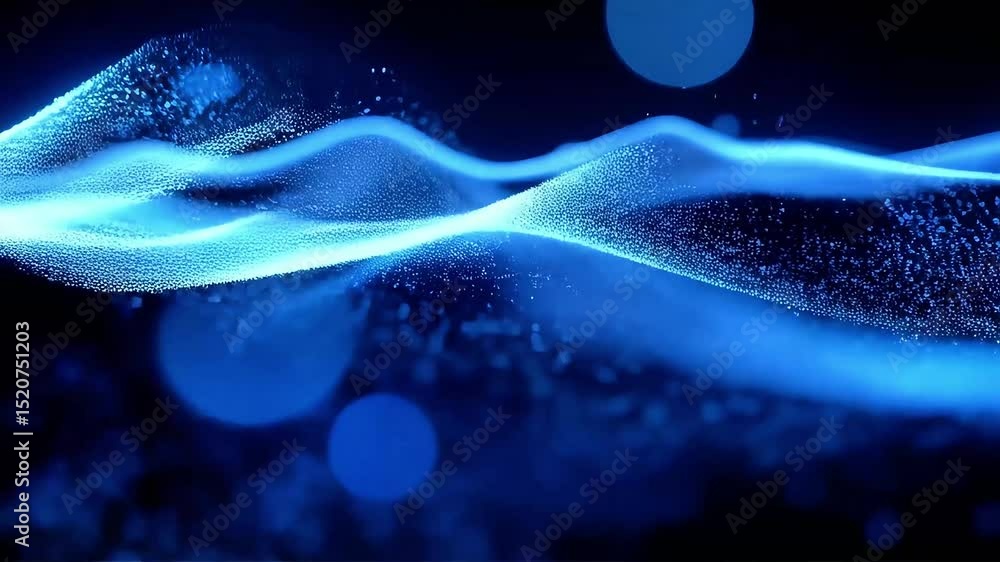 Poster Abstract Blue Particle Wave: Dynamic Light and Motion
