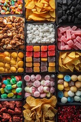 Candy and Chip Assortment in Container