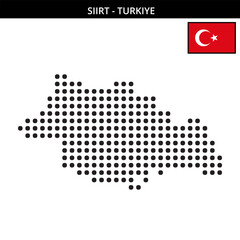 Fototapeta premium Big dots map of siirt in Turkiye