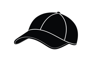 Silhouette art illustration of a casual dad cap.eps