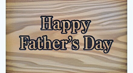 Classic Happy Father's Day Card with Authentic Wood Type