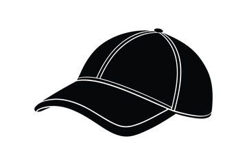 Silhouette art illustration of a modern baseball cap.eps