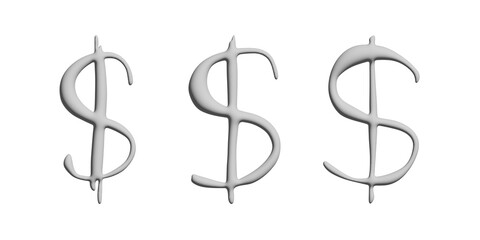 3d dollar currency symbol set Elements for design
