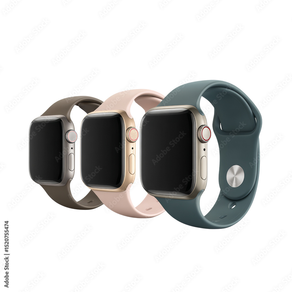 Poster elegant array of modern smartwatches showcasing style and functionality
