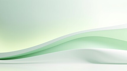 Fototapeta premium Free abstract white background minimal futuristic green architectural space wallpaper.