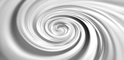 Obraz premium A grayscale vortex spirals inward, its concentric rings blurring towards a dark center, creating an illusion of depth and movement