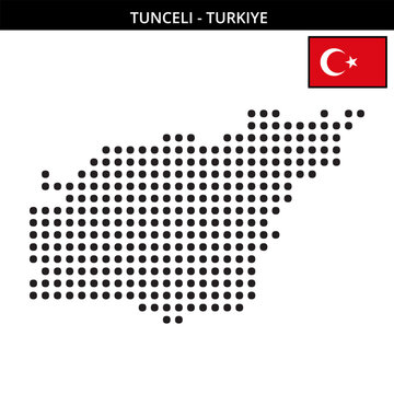 Big dots map of tunceli in Turkiye