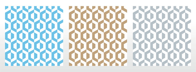 Set of abstract geometric patterns. Seamless vector backgrounds. Colored ornaments Graphic modern patterns Simple lattice graphic design