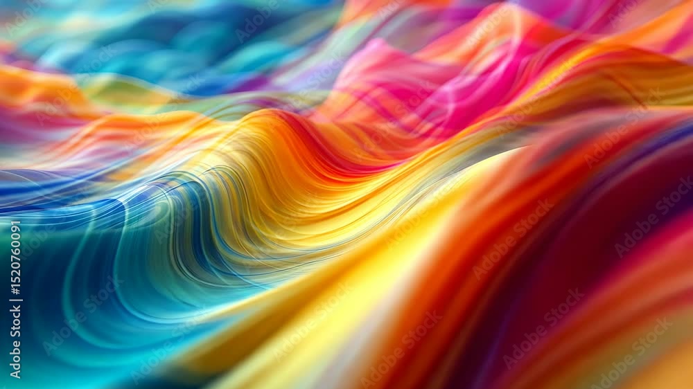 Poster abstract colorful waves in motion create a vibrant and visually stunning background design.