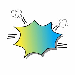 Abstract colorful star speech bubble vector illustration design