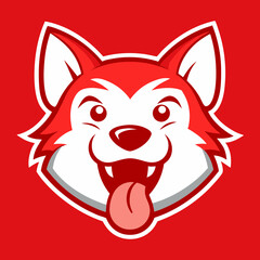 cute fox smiling logo