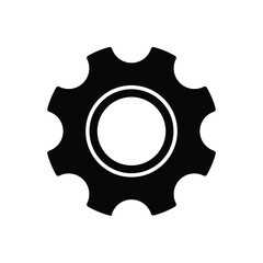 Gear vector illustration design for settings icon. Gear icon glyph