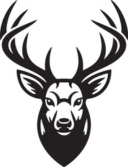 Naklejka premium A vector illustration a powerful deer