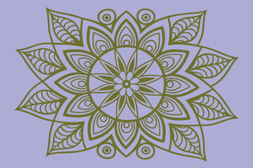 Abstract artistic linework mandala icon for design projects