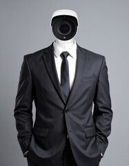 Surveillance State: Business Professional with Camera Head