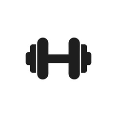 Dumbbell icon graphic vector illustration for fitness training and gym equipment