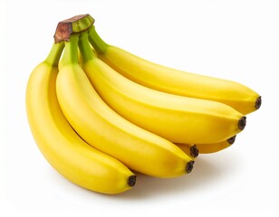 A bunch of ripe bananas with a bright yellow skin