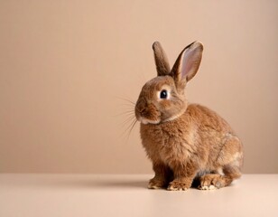 Obraz premium white rabbit on a dark background