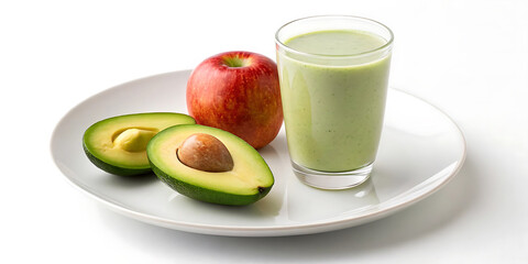 Healthy Green Smoothie Recipe with Avocado and Apple
